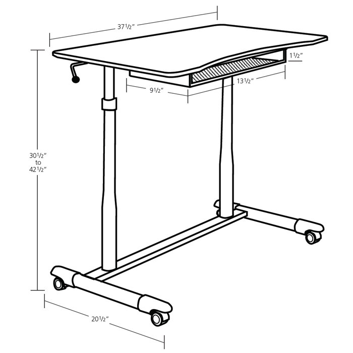 Upper Square™ Albin Height Adjustable Standing Desk & Reviews Wayfair